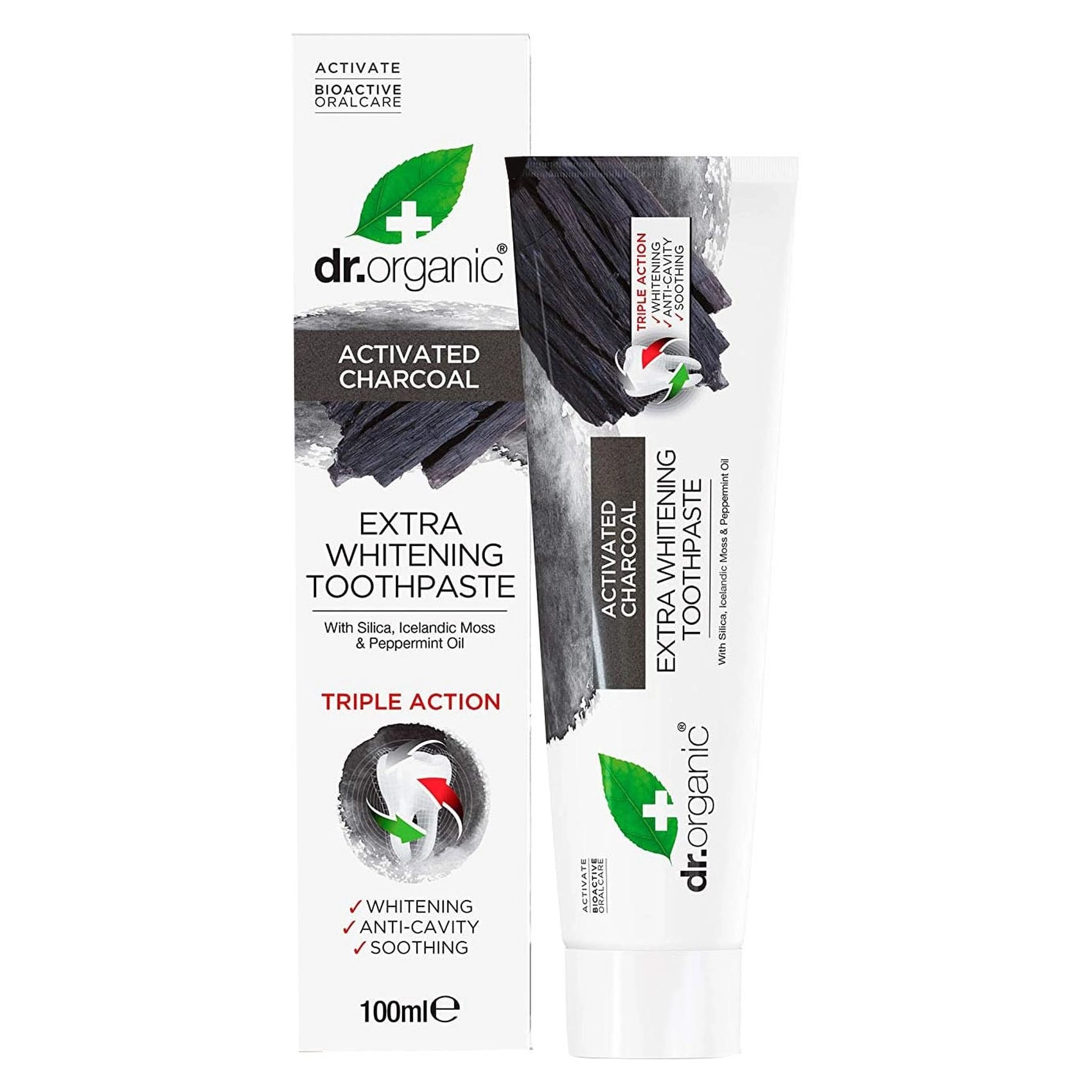 Dr Organic Charcoal Whitening Toothpaste 100ml