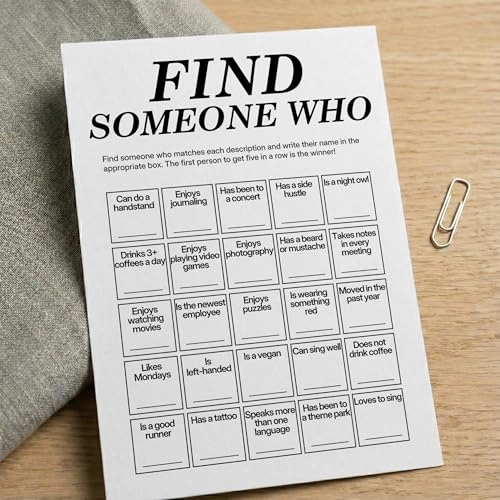 Office Bingo Cards - Adult 25