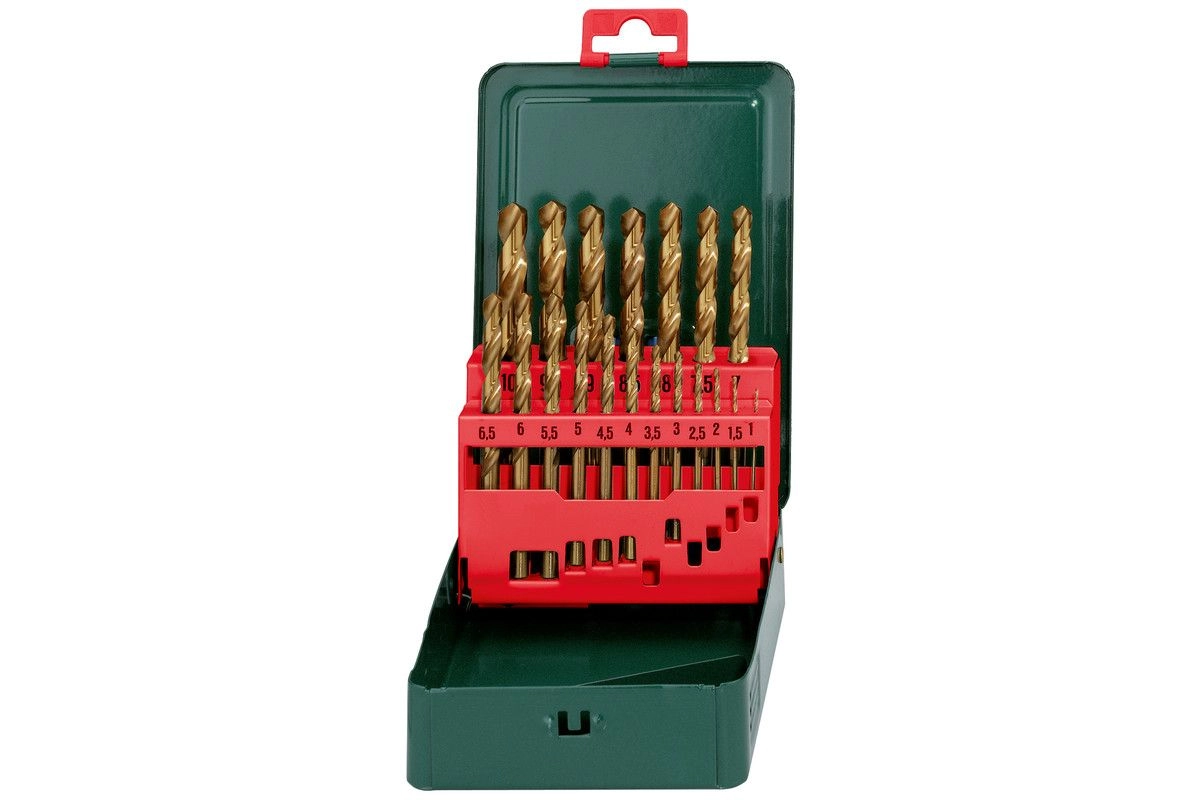 Metabo HSS-TIN Twist Drills - High-speed steel 19-piece 1-10 mm