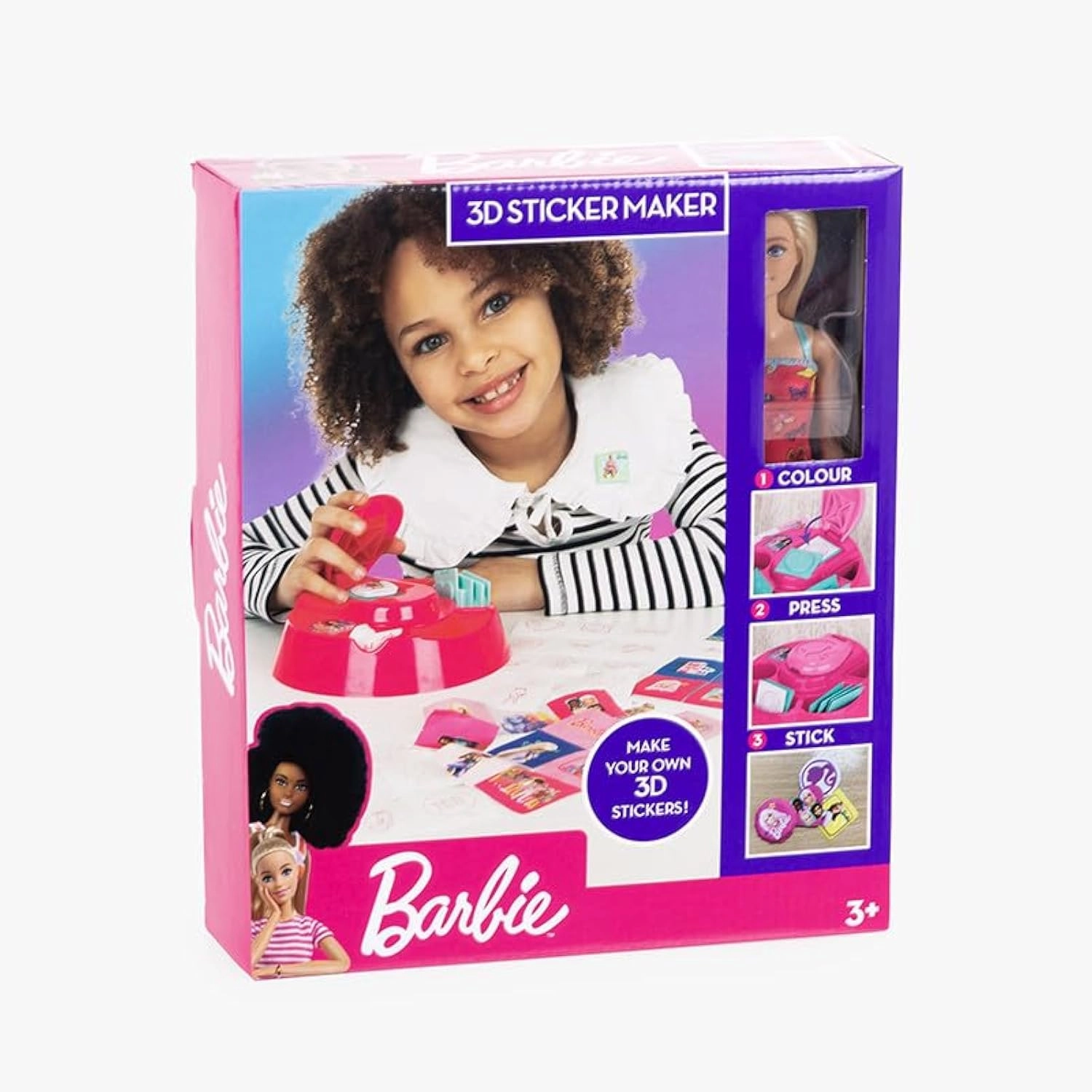 Barbie BRB-4930-FK-FO 3D Stickers Creator - Multicolor with Doll