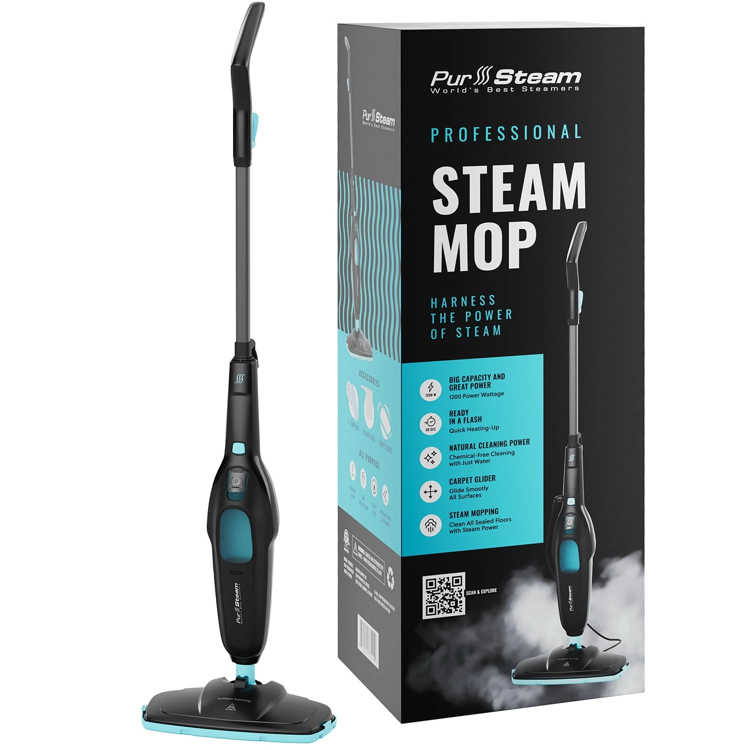 Pursteam World's Best Steamers Professional Steam Mop - 350ml (11.8 fl oz)
