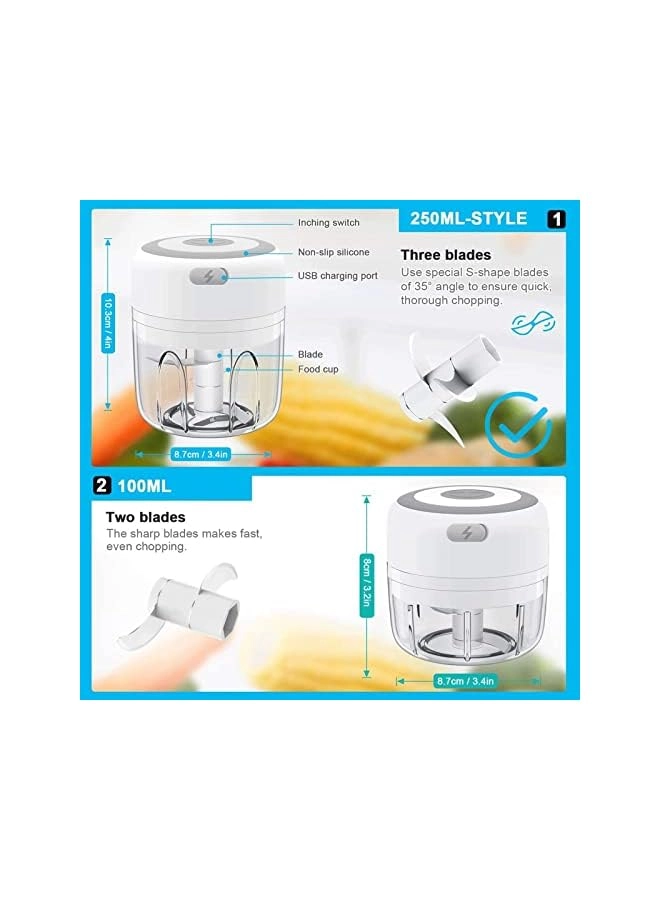 Mini Garlic Chopper - 250ml 30W