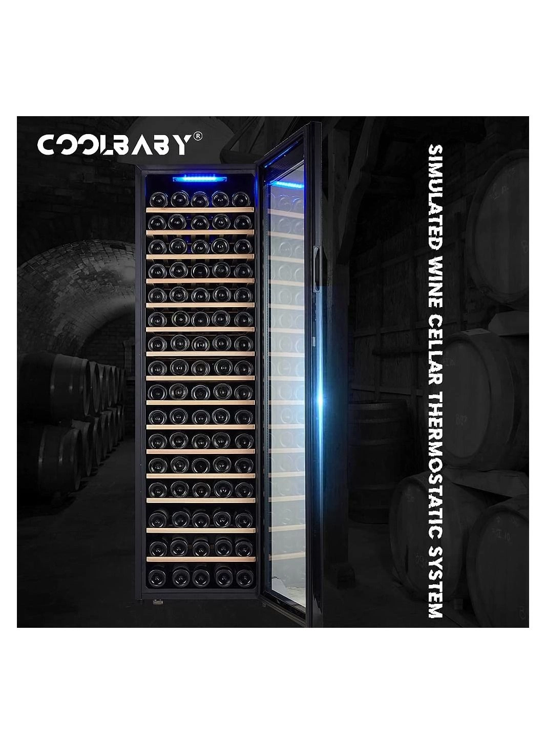 Thermostatic Wine Storage Cabinet - 110-Bottle 500L
