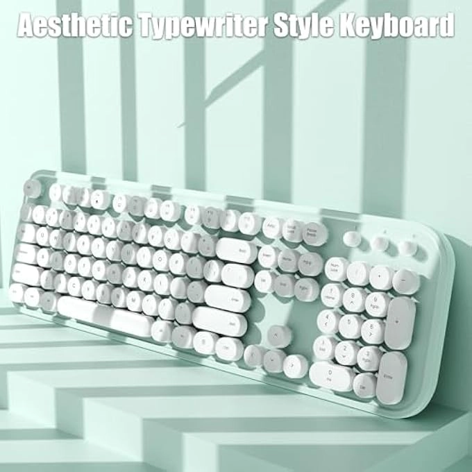 Ergonomic Wireless Rechargeable Bluetooth Keyboard - Wired/Wireless