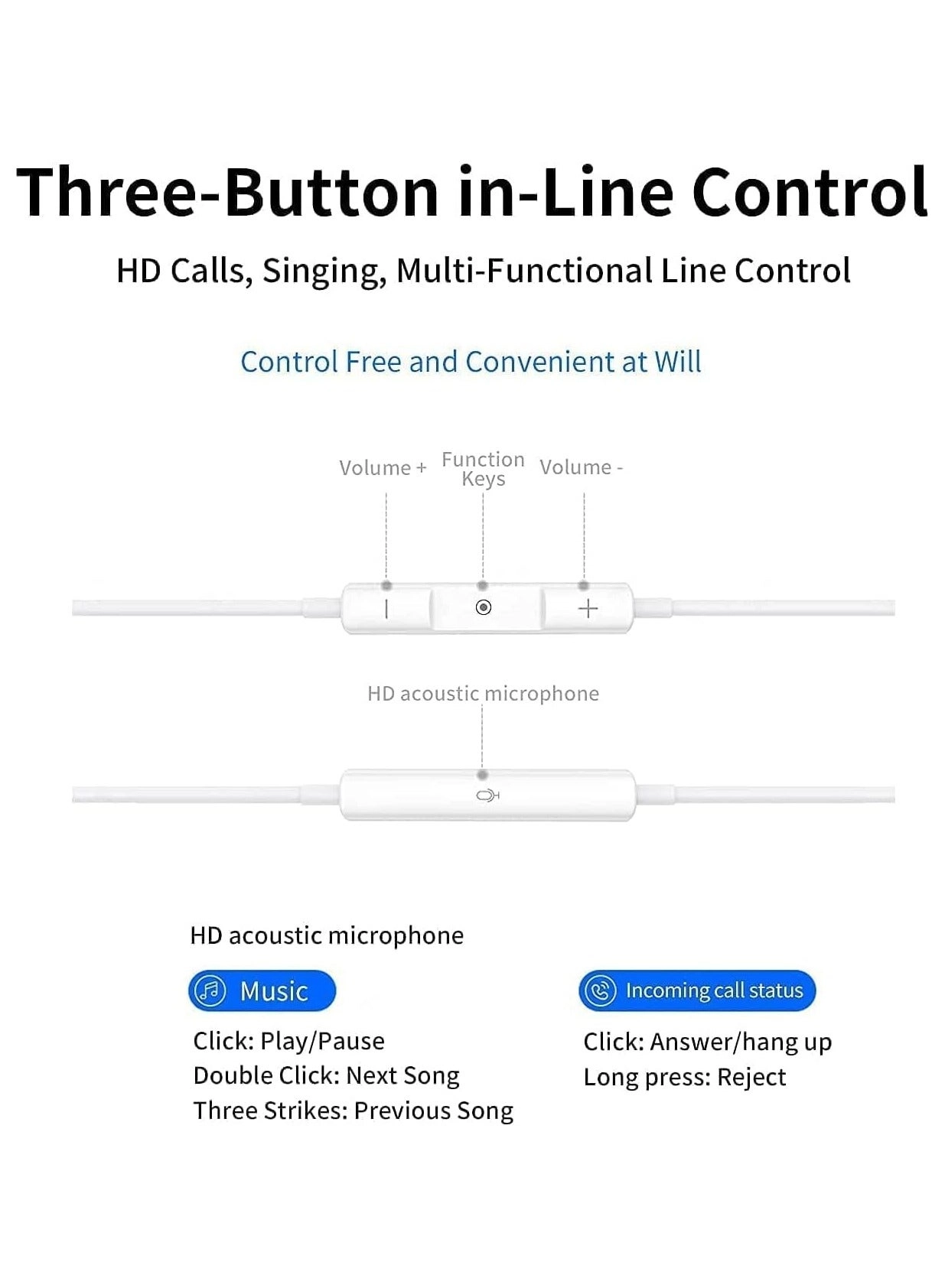 Lightning Headphone Wired Headset