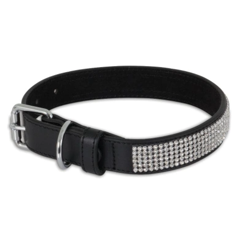 Pet Corner Trading LLC BLING LEATHER DOG COLLAR - 1" X 22" DOG