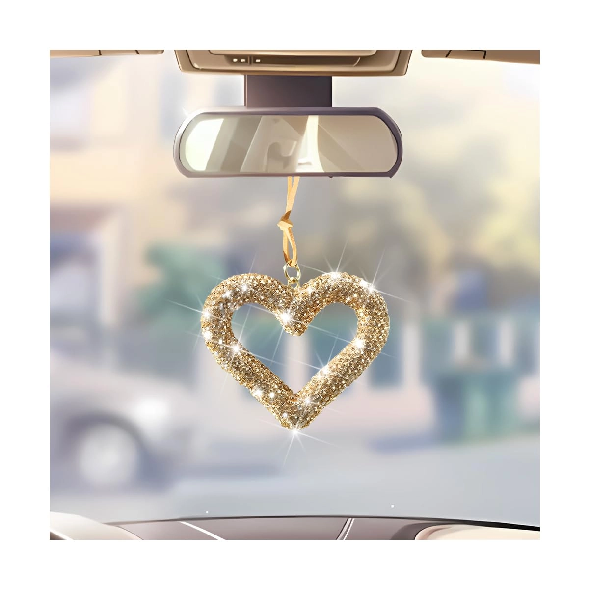 Bling Heart - 12.2in Silver