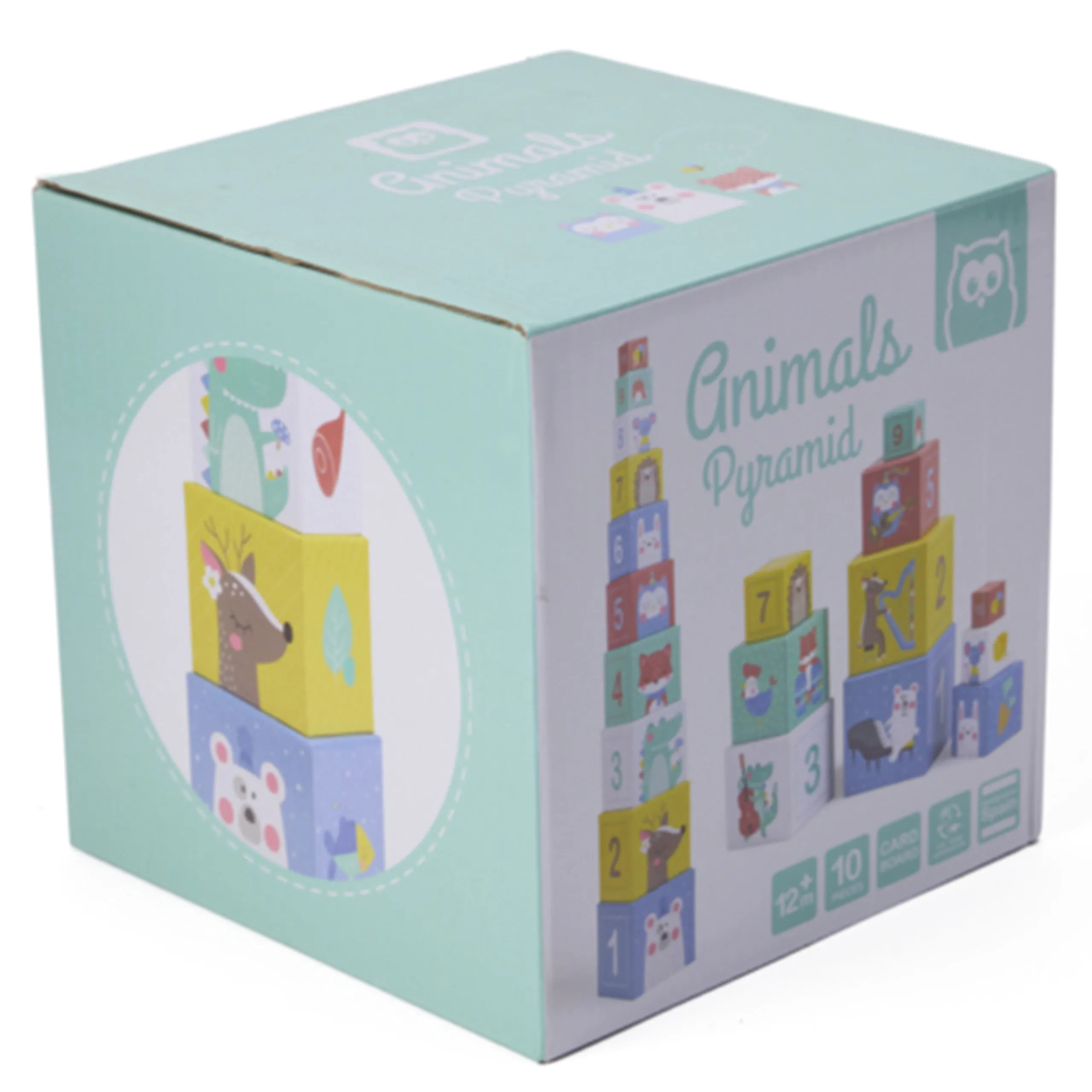 Animals Pyramid Sorting And Stacking Tower - 1+