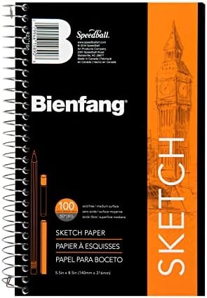 Bienfang R237104 5 1/2" X 8 1/2" Spiral - Blank 100 Sheets
