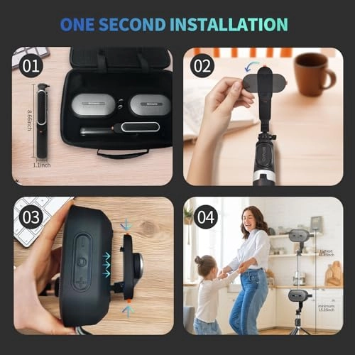 Wireless Dual Bluetooth - 2Pcs Adjustable Stands Portable Case