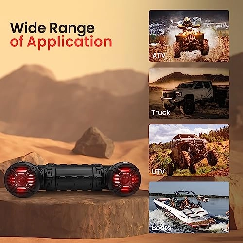 Marine ATV Powered Speakers - 6.5 Inches 1000 Watts