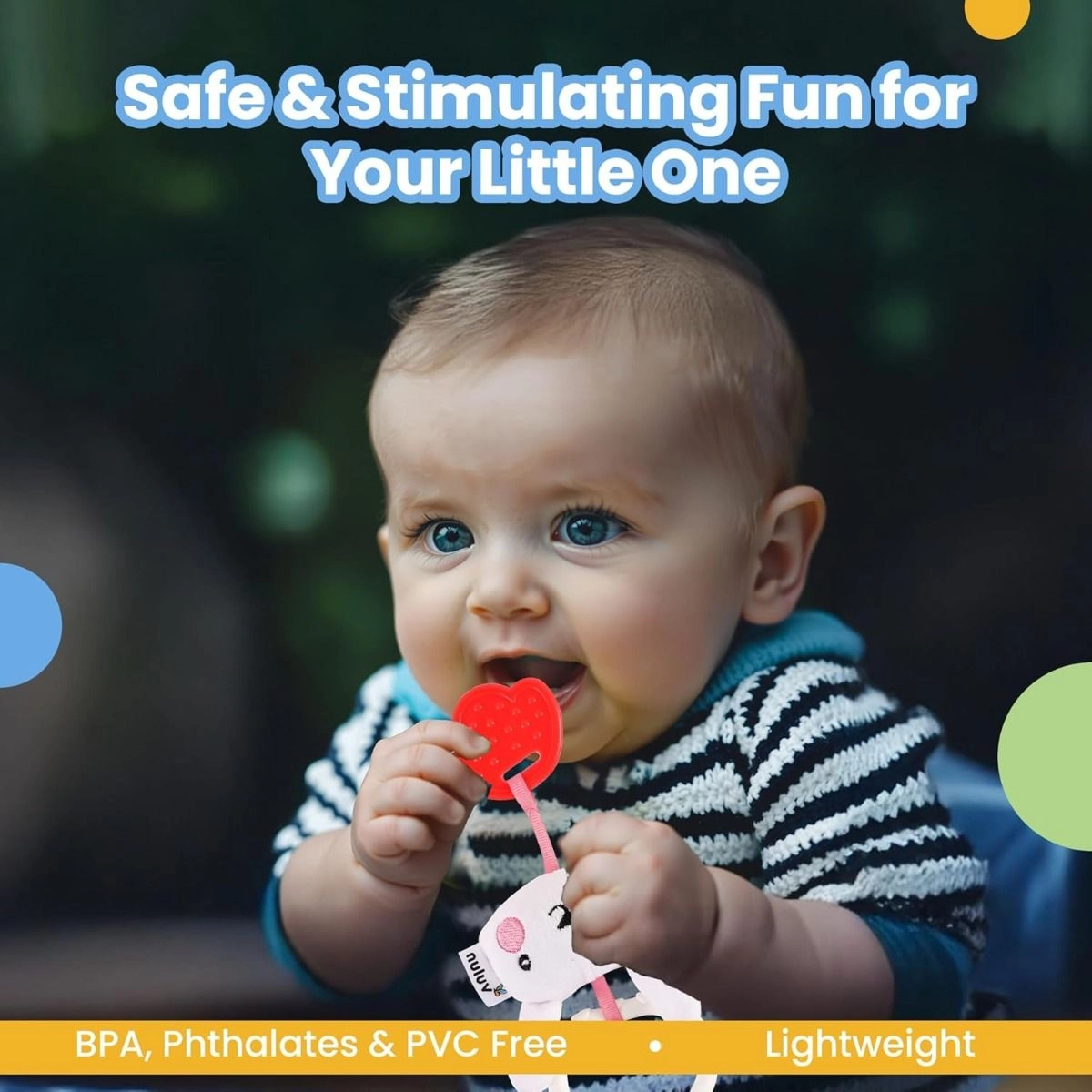 Playtime Bunny Teether - Silicone Teething Ring Soft Plush