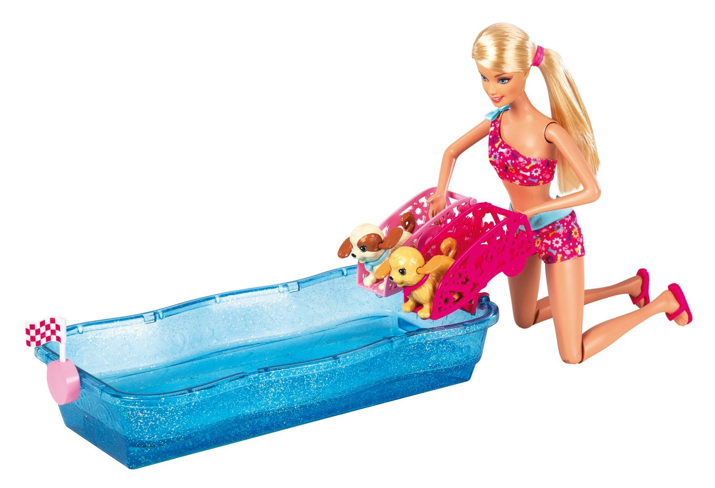 Barbie Swim and Race Pups Playset - Diving & Swimming Pool Toys