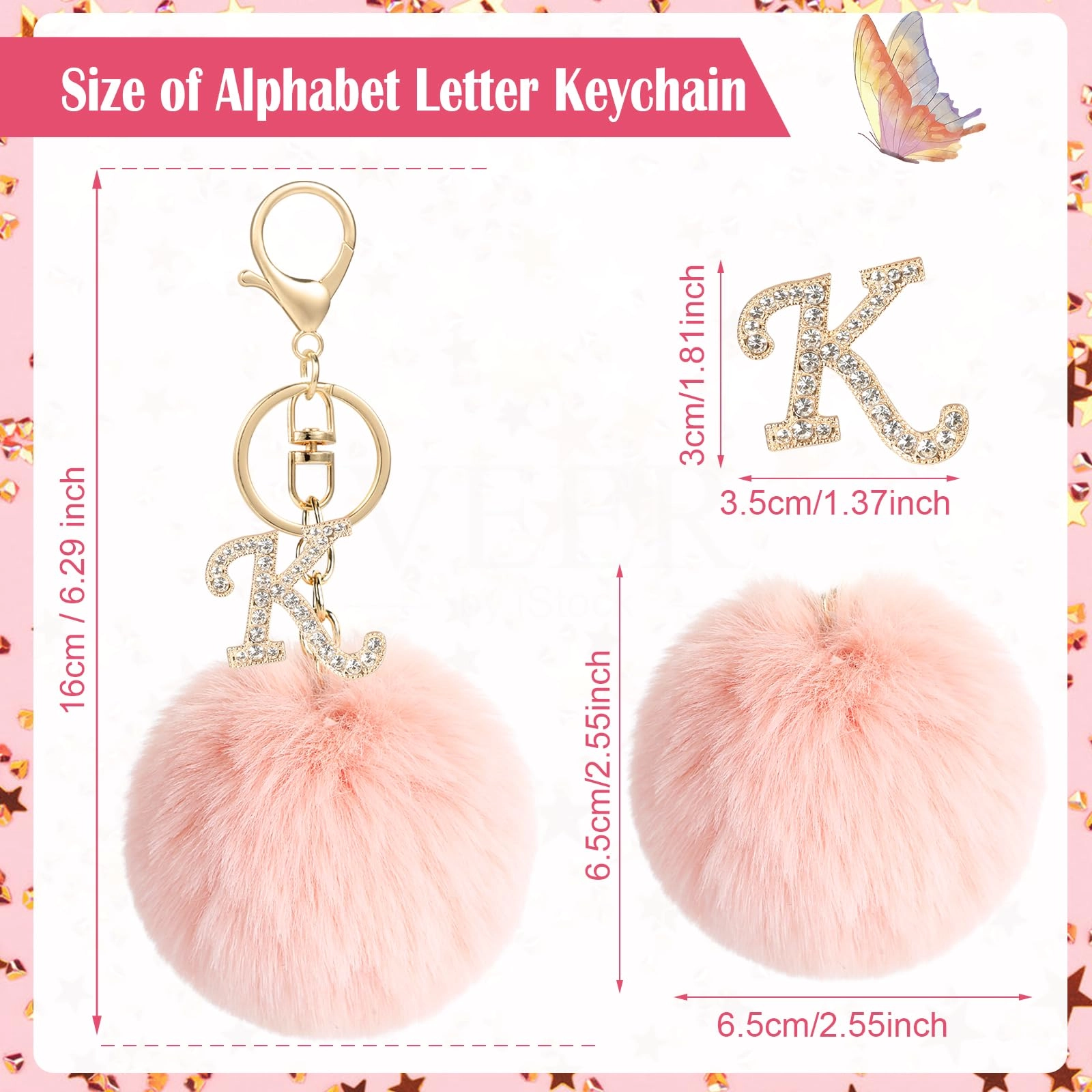 Initial Letter Keychain - Letter