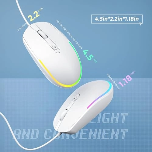 Wired LED RGB Backlit Mouse - USB