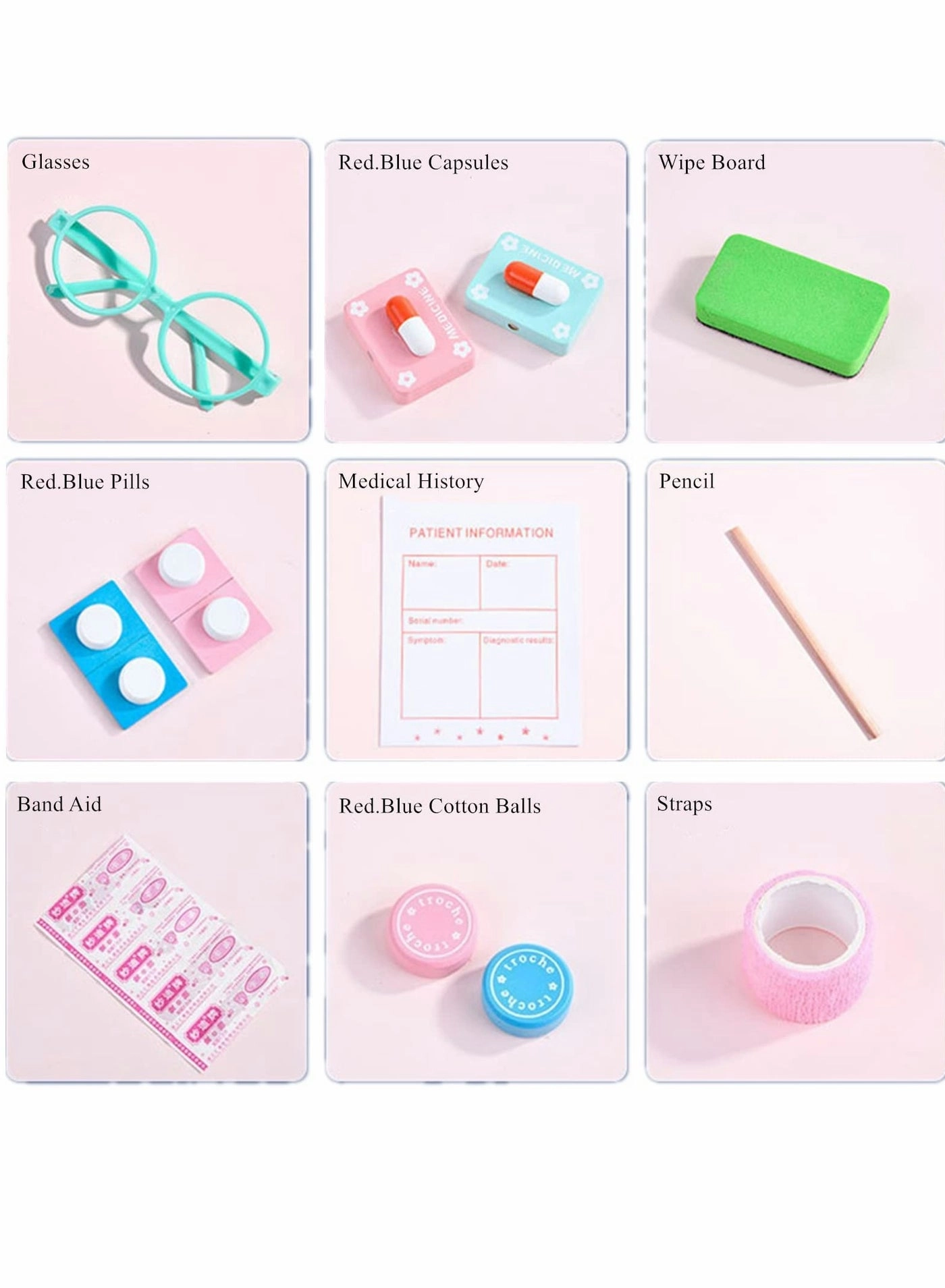 Wooden Doctor Kit - 23 pcs