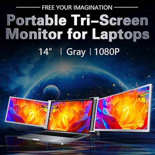 Triple-screen Monitor - HD 14 inch