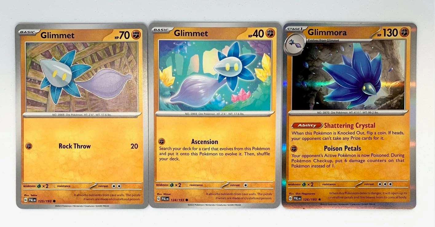 Pokémon Glimmora 126/193 - Paldea Evolved - Evolution Set - 3pcs