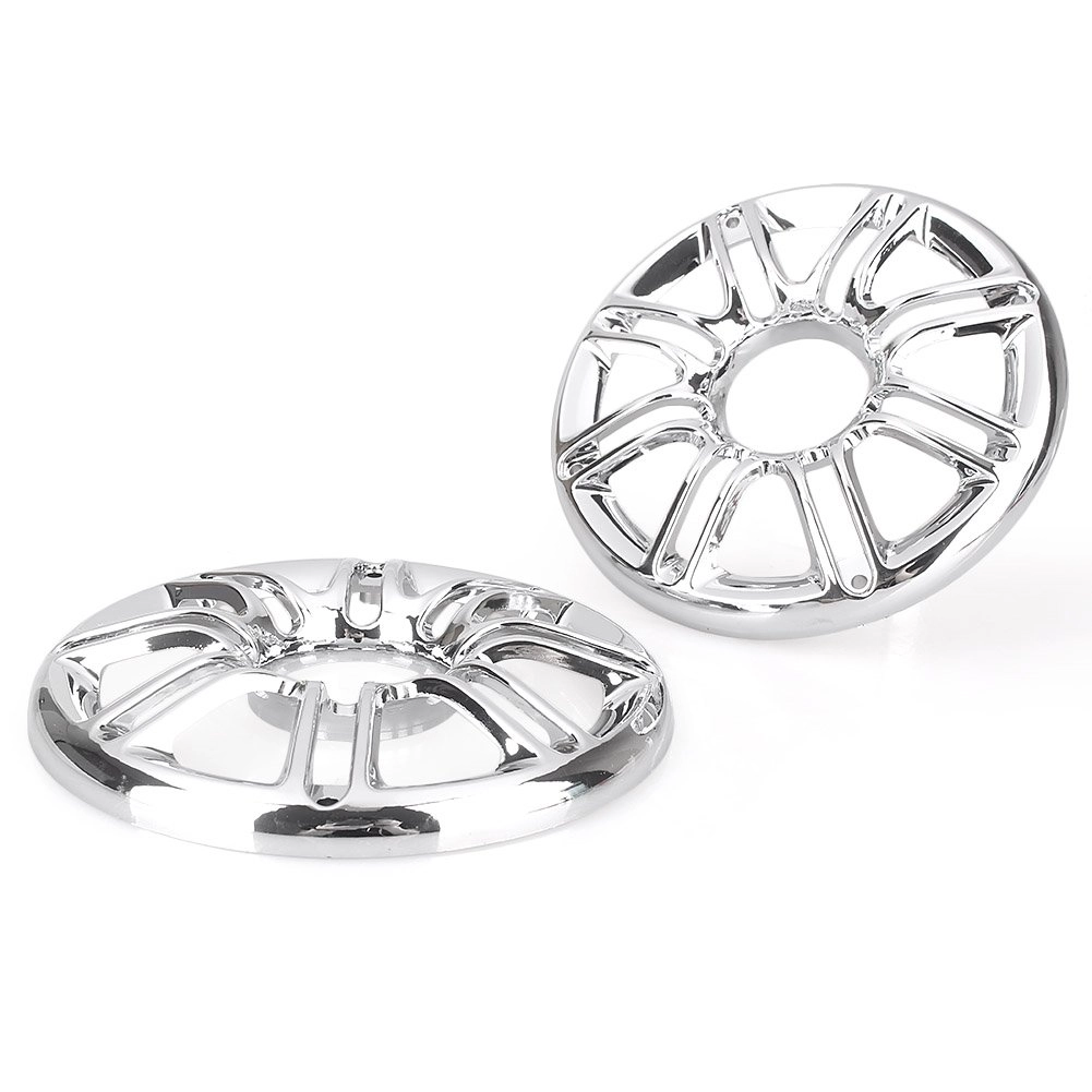 BACAR Motor Speaker Loudspeaker Plate Grille Cover - Silver Fits 1996-2013 Electra Glide