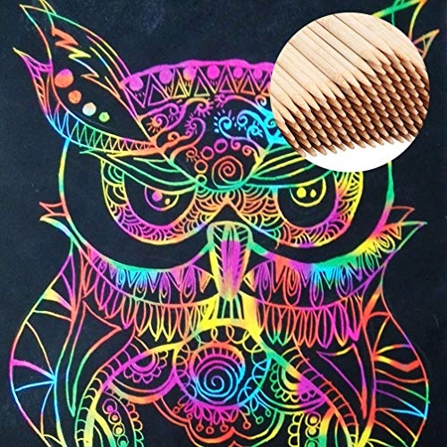 Scratch Paper Stick - 60pcs Wood Stylus Sticks