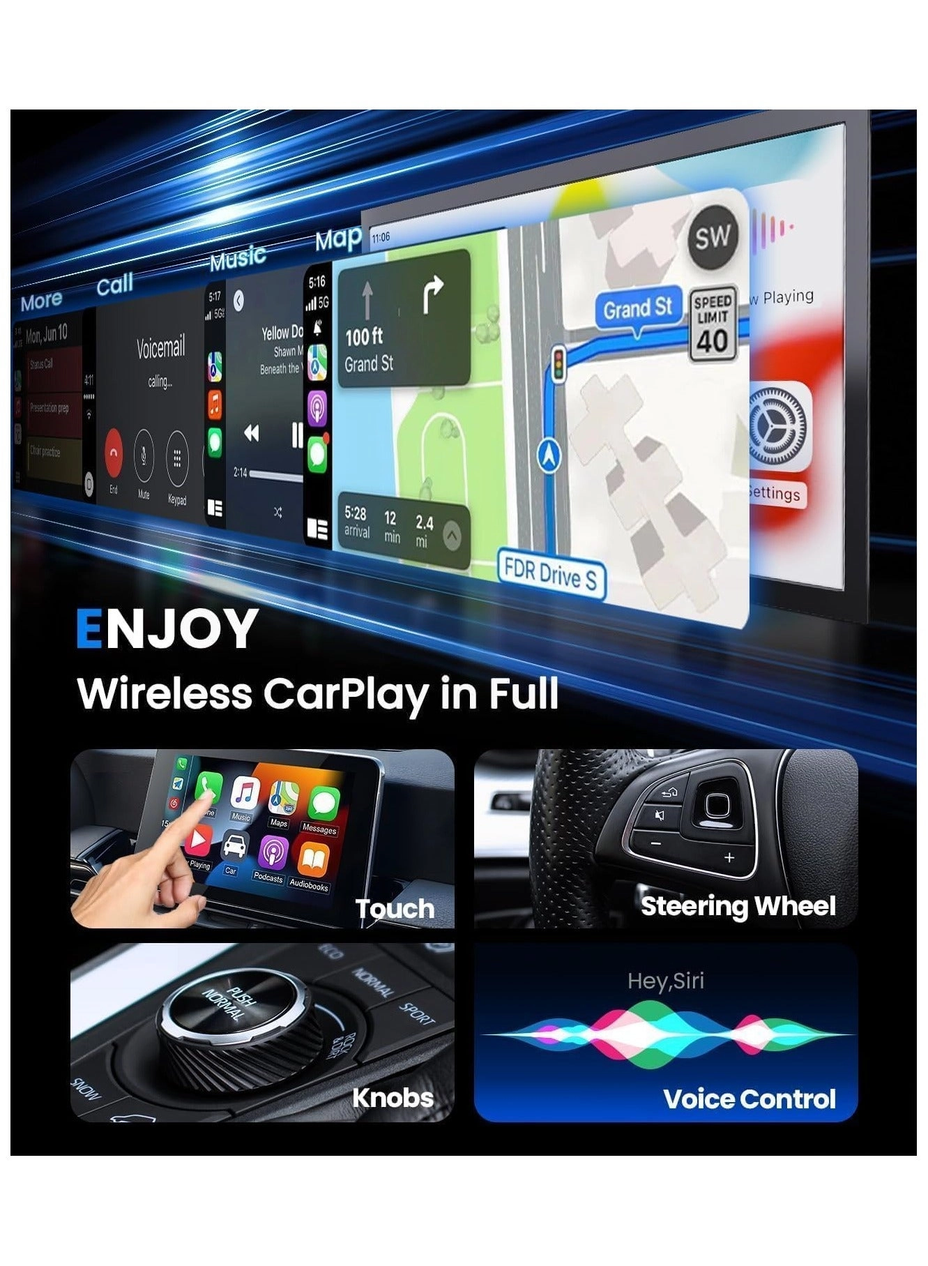 Wireless CarPlay Adapter - Mini USB Plug and Play