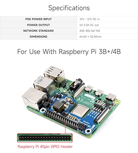PoE HAT (E) - 802.3af-compliant