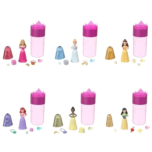 Disney Princess Royal Color Reveal Doll - 6 Unboxing Surprises Party Series Ages 3+