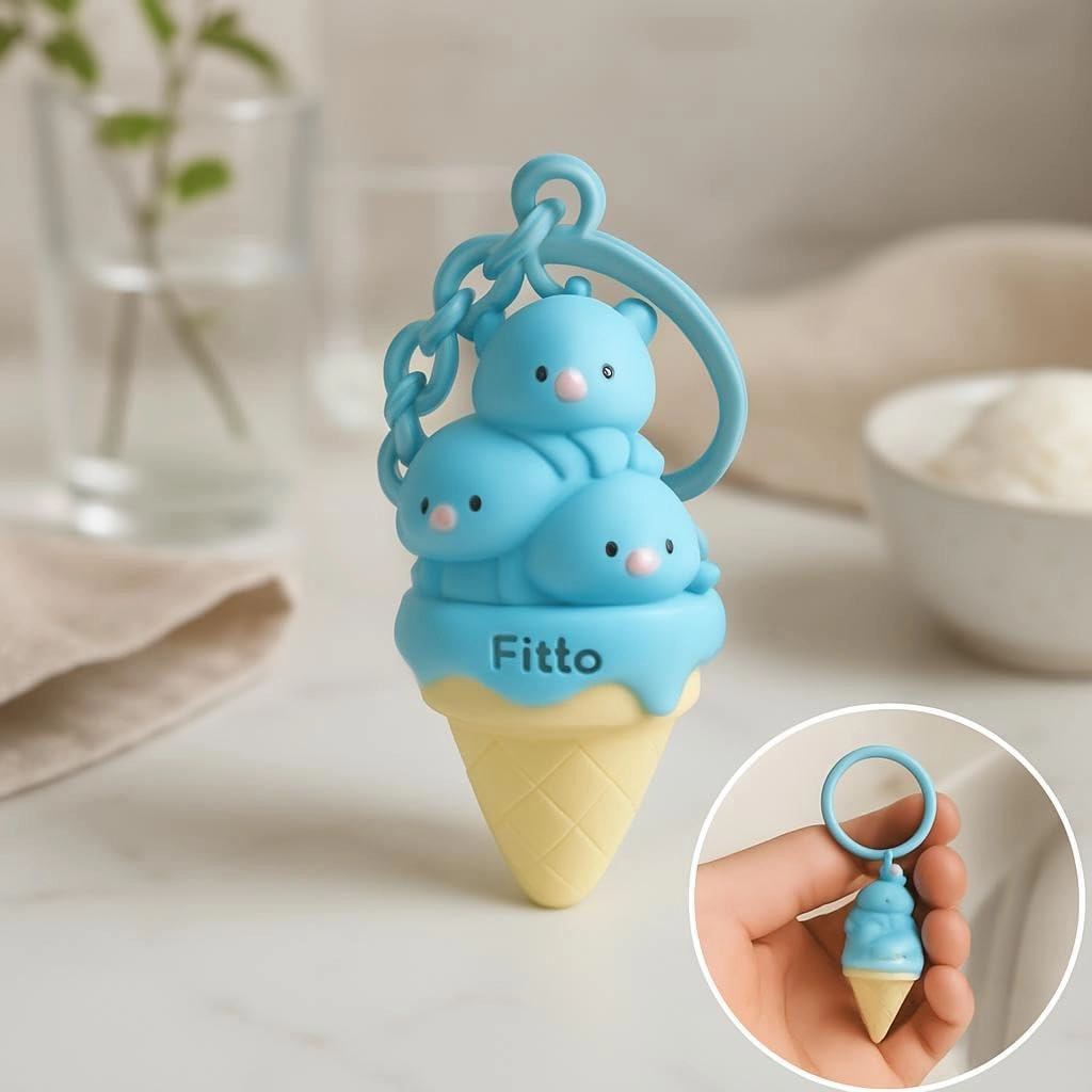 Creative Ice Cream Keychain - Blue