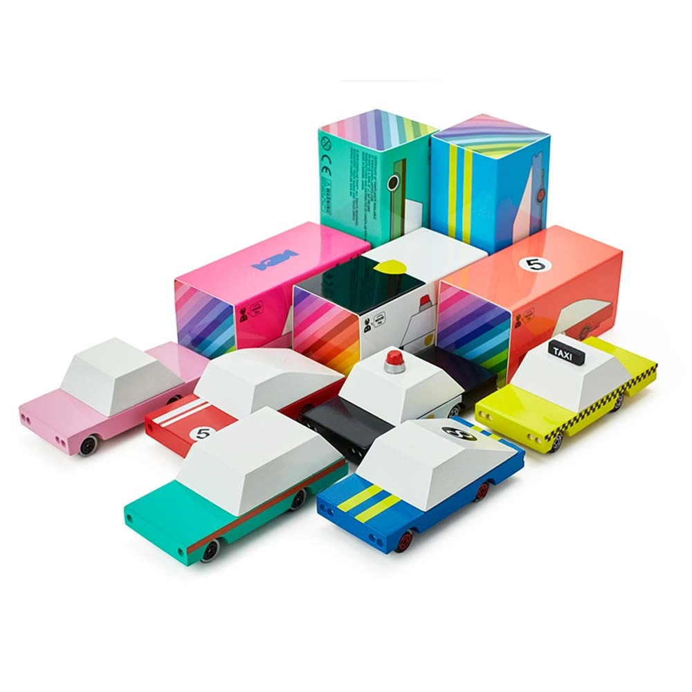 Candycar Blue Racer - 3 inches Solid beech wood