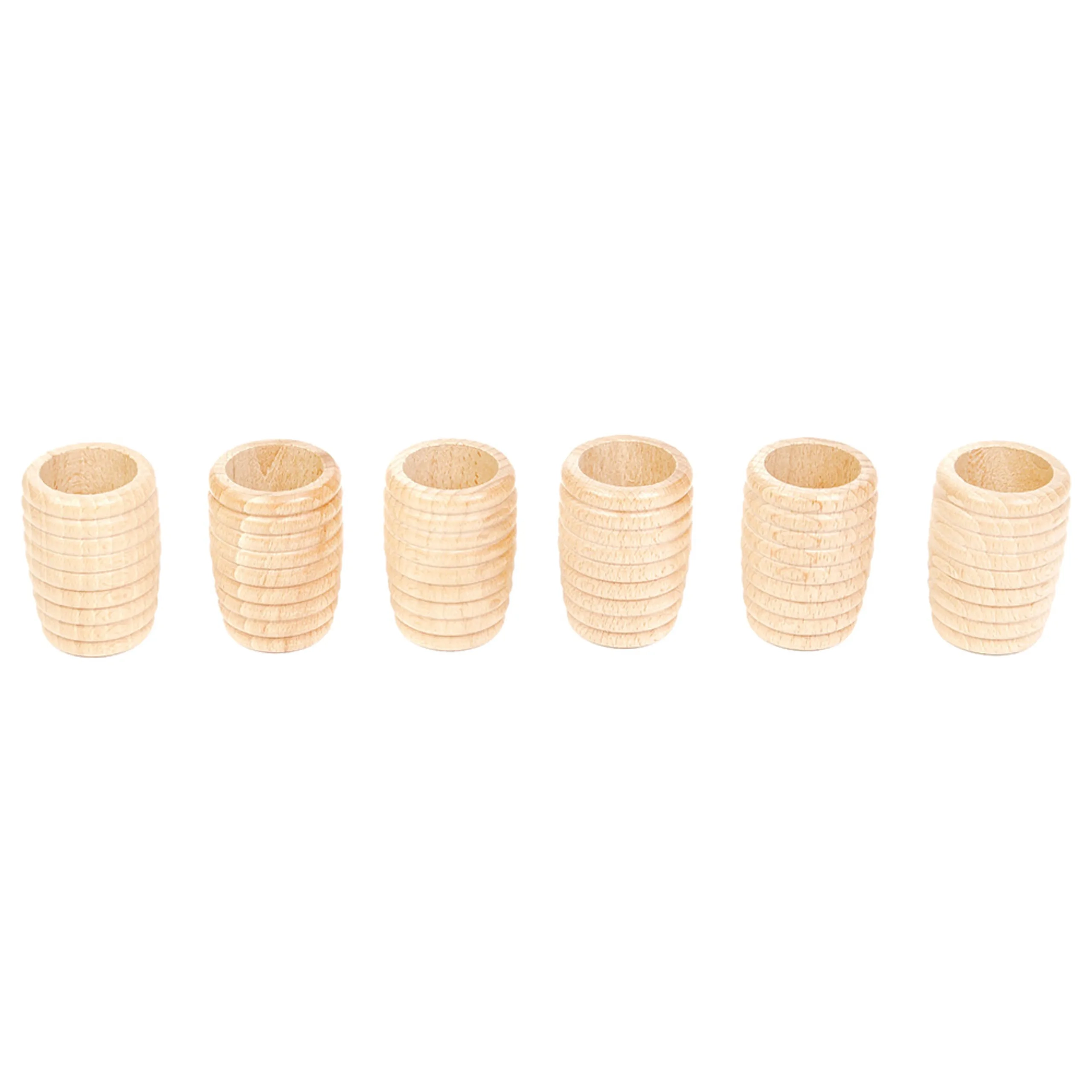 Grapat Wooden Honeycomb Beakers - Suitable for 6 months and above 6 pieces