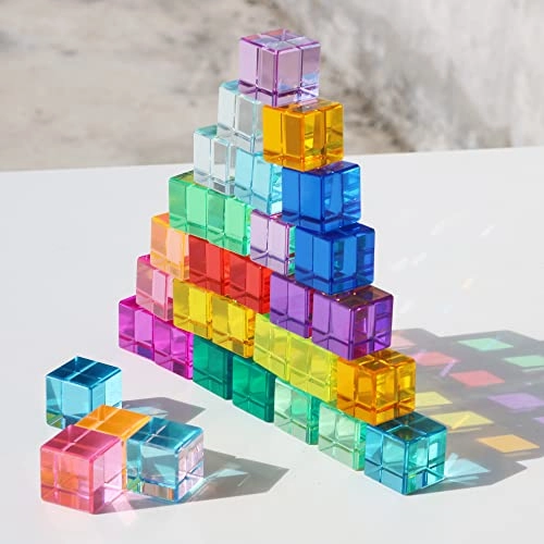 Acrylic Gem Cubes - 3 years and up 32 pieces