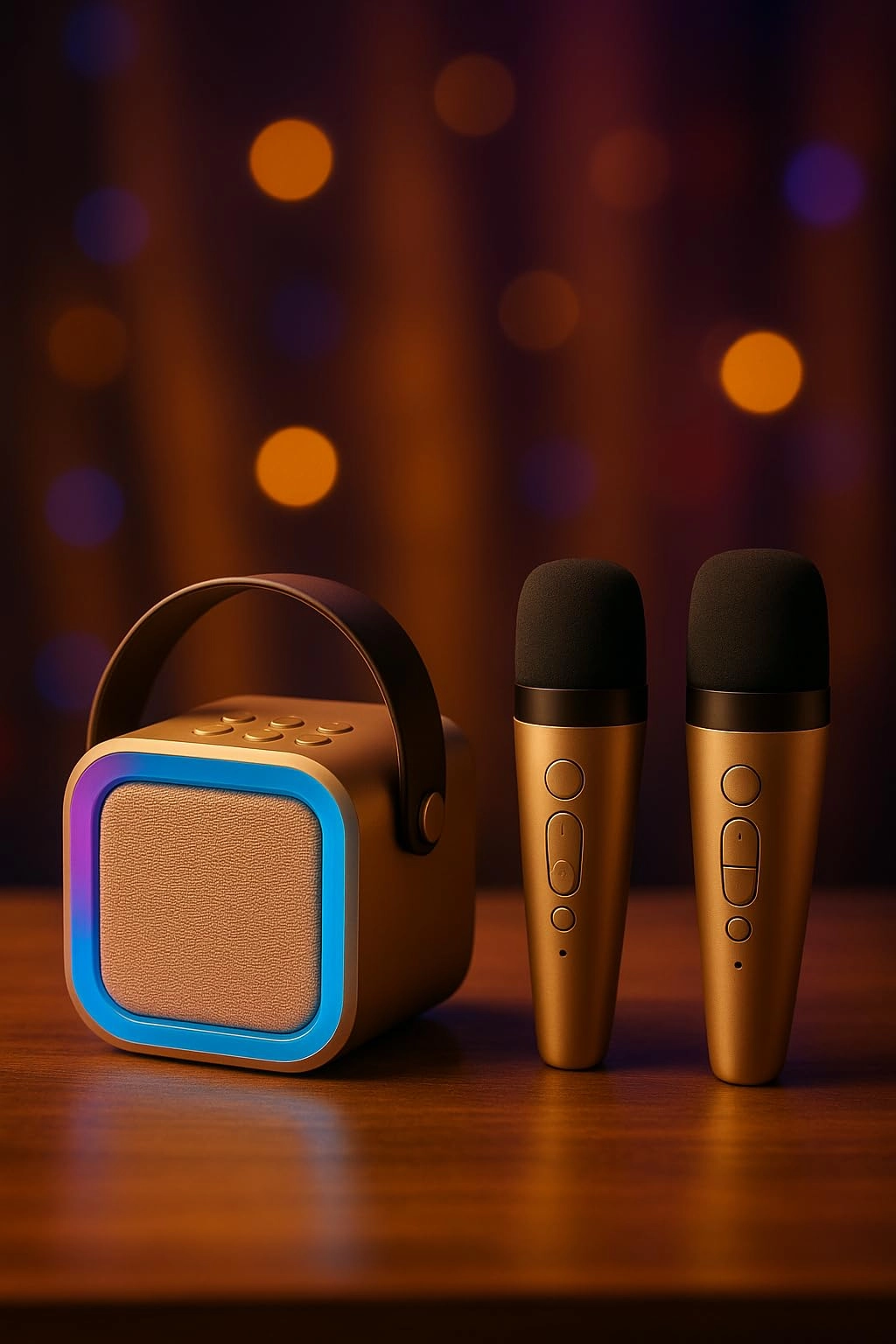 Portable Karaoke Machine - 2 Wireless Microphones