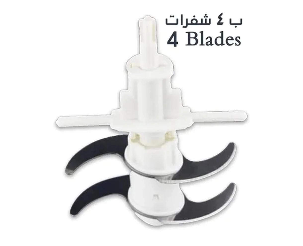 Food Chopper - Double-Layer 4 Blades Stainless Steel
