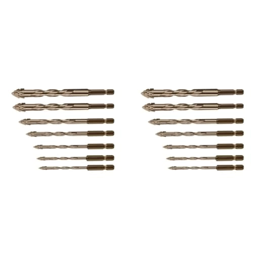 Power Drill Bits Set - Alloy Steel Carbide-Tipped 7-Piece 3-12mm
