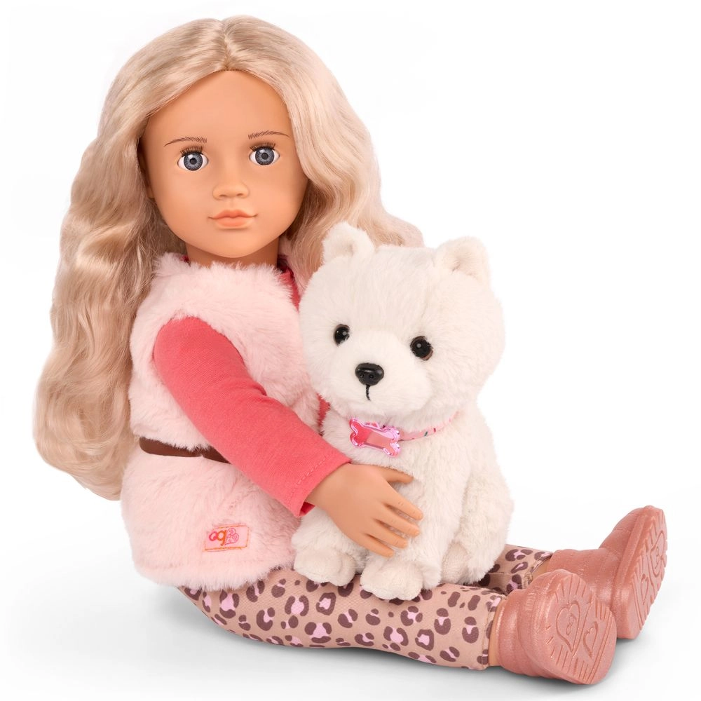 Kinsley Fashion Doll - 18-inch + Kenzi Shih Tzu Pup - 6-inch Ages 3+