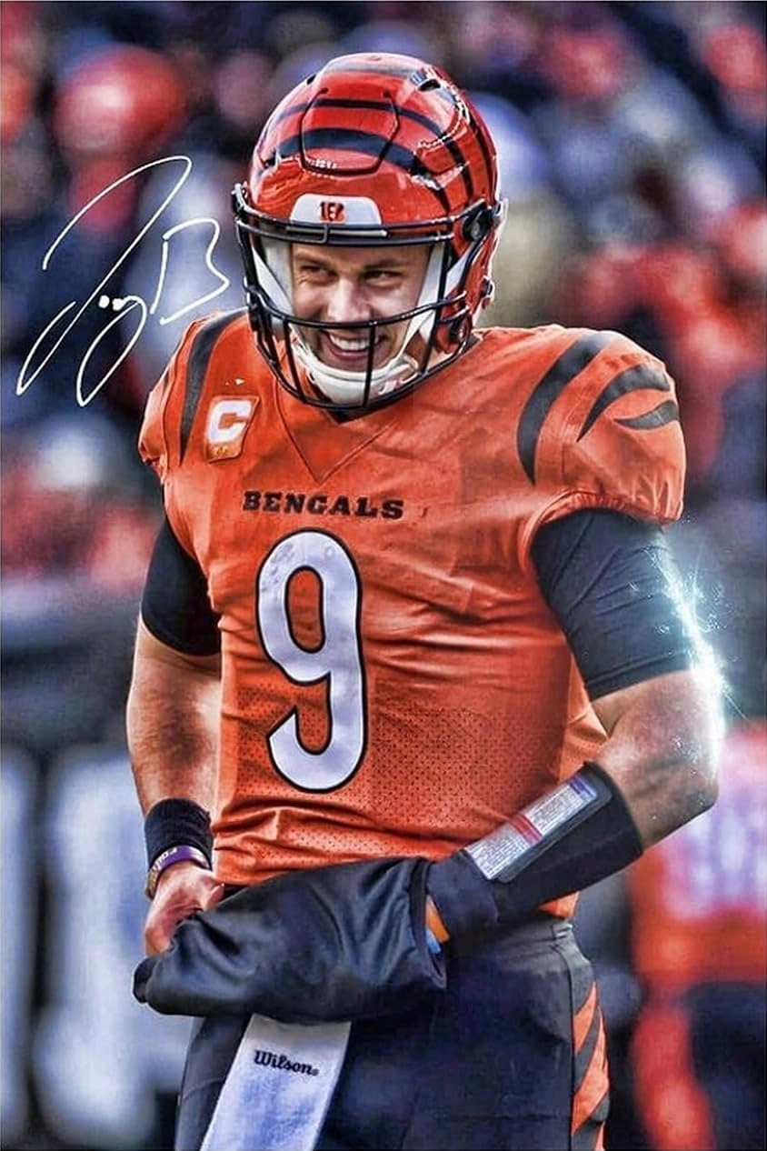 whzkcyh Joe Burrow Poster - Canvas 12 x 16 in Unframed