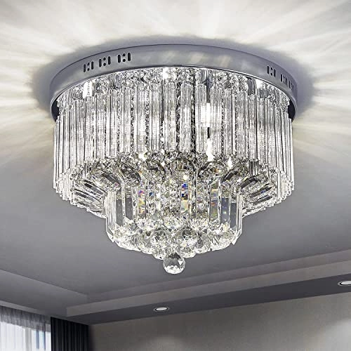 K9 Crystal Raindrop Chandelier - Flush Mount LED