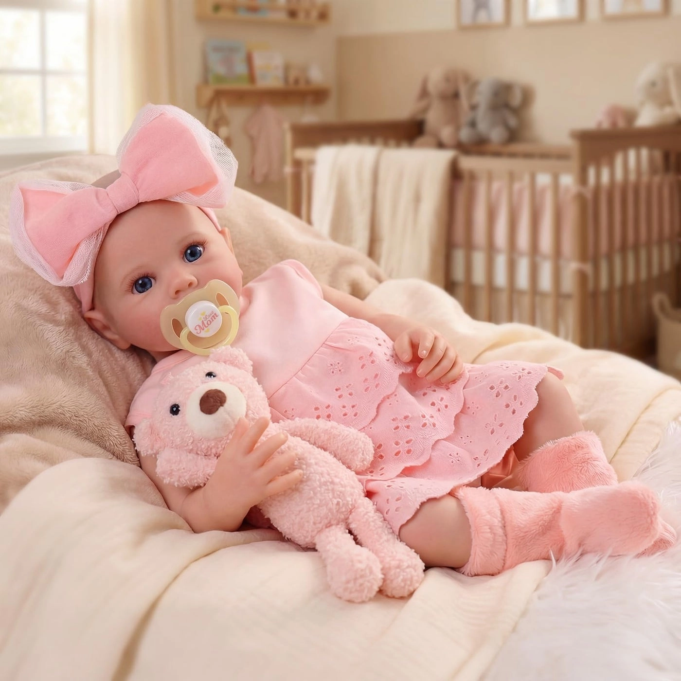 Reborn Baby Doll - 17-Inch Soft Cloth Body Sleeping Ages 3+