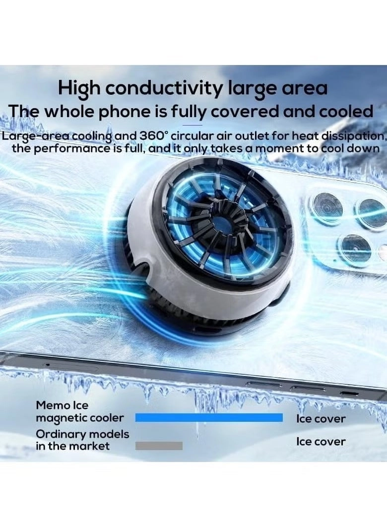 CX03 Cell Phone Cooling Fan - Magnetic Wireless Charging