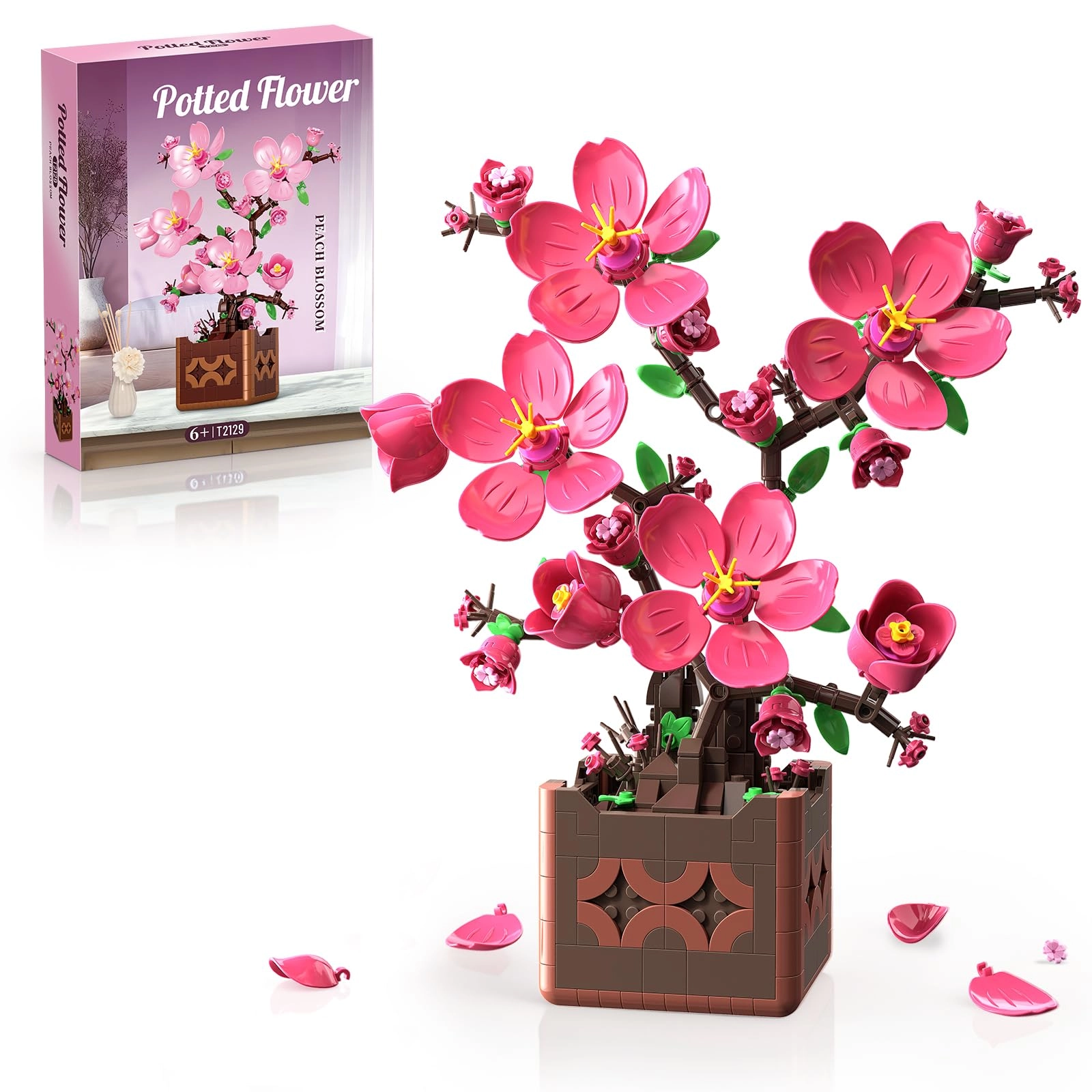 Botanicals Peach Blossom Potted - Floral 602pcs