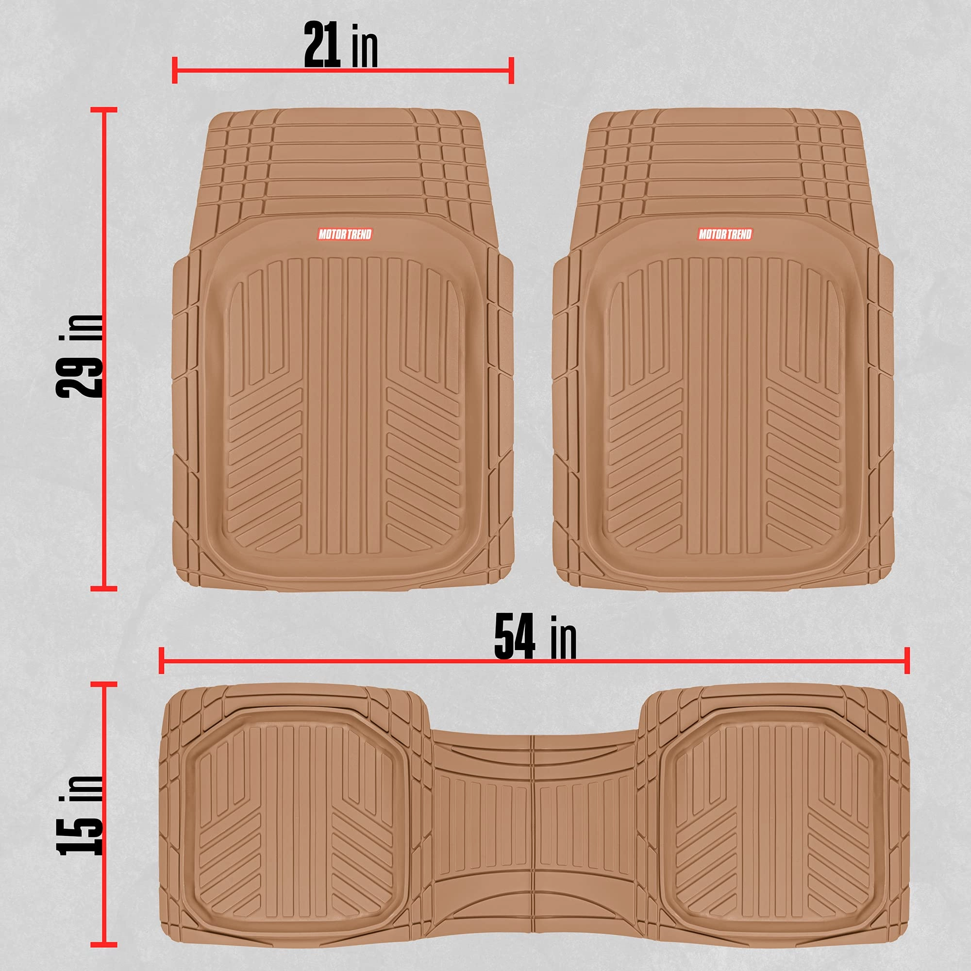 FlexToughXL Floor Mats - Gray All-Weather Heavy Duty