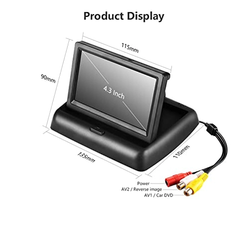 Flip Down Foldable Monitor - 4.3 Inches