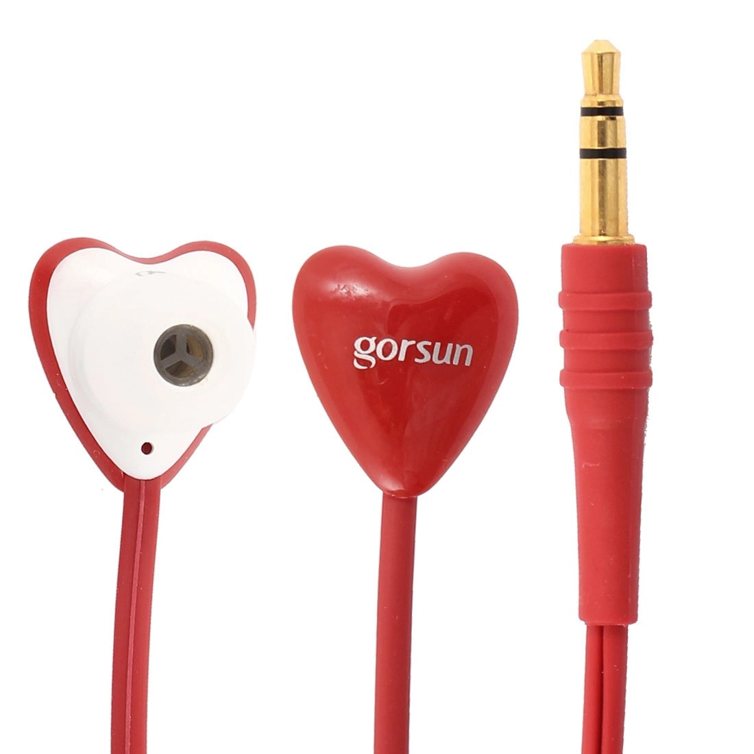 Rhinestone Heart Wired Earbud