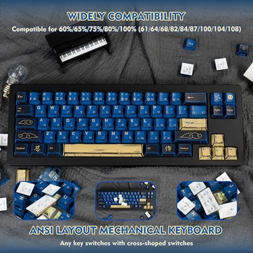 PBT Keycaps - 129 Keys Cherry Profile