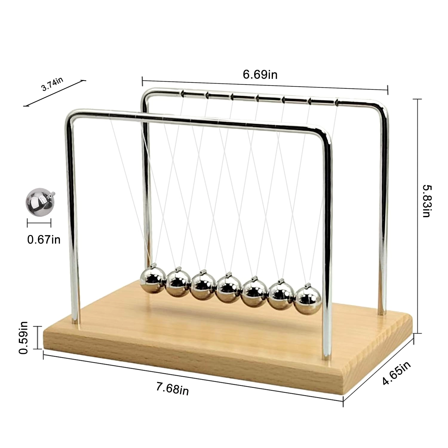 Newtons Cradle Physics - 7 pieces