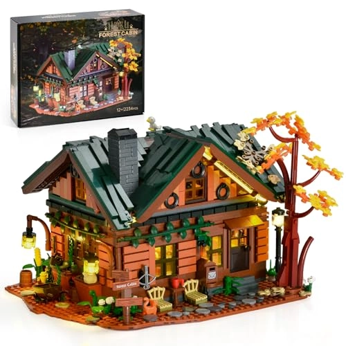 Forest Wooden Cabin Building Set (1004) - LED Light