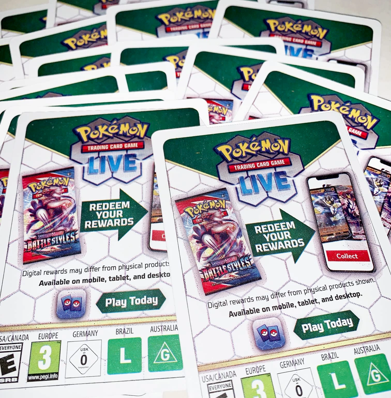 Pokémon TCG Live Code Card - x30 + Booster Pack Code - x20 + Random Product Code - 10