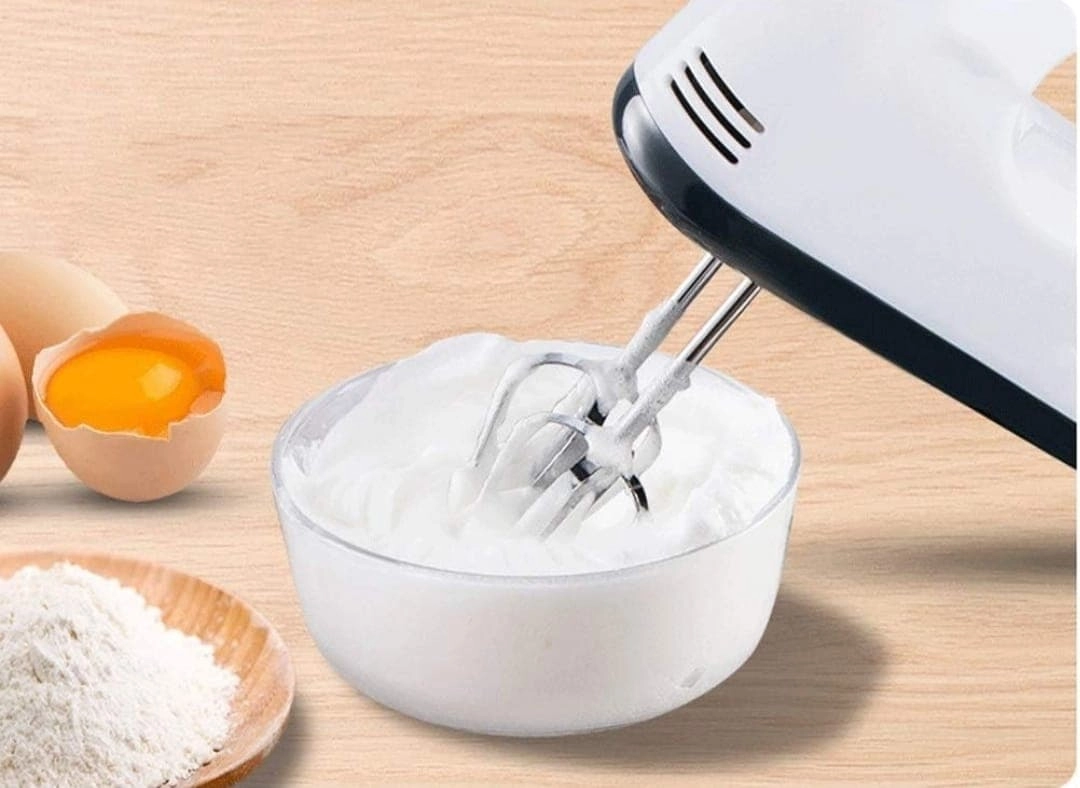 Electric Hand Mixer - 7 Speed Stainless Steel Bowl