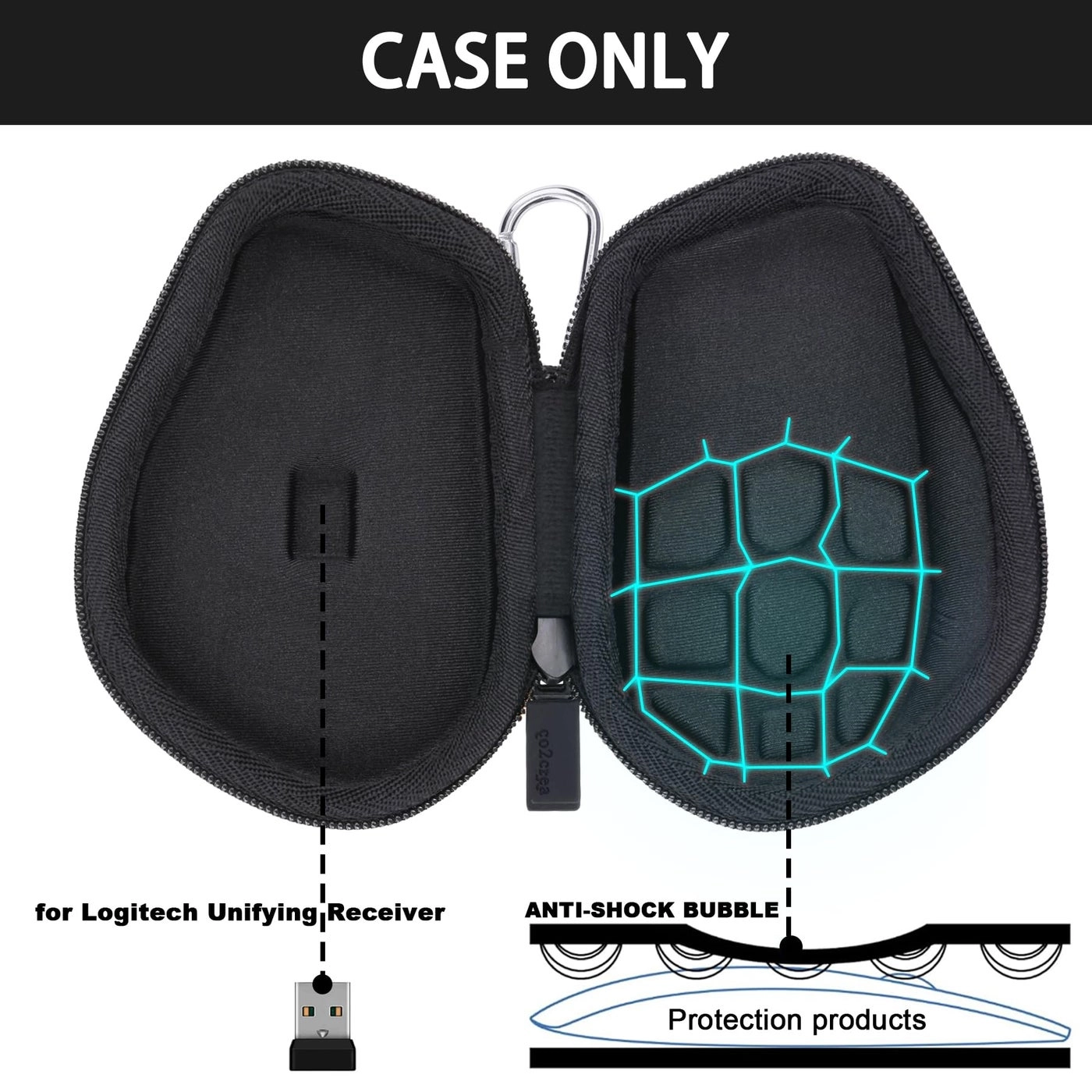 Hard Travel Case for Logitech MX Master 4 / Master 3 / Master 3S - Bluetooth