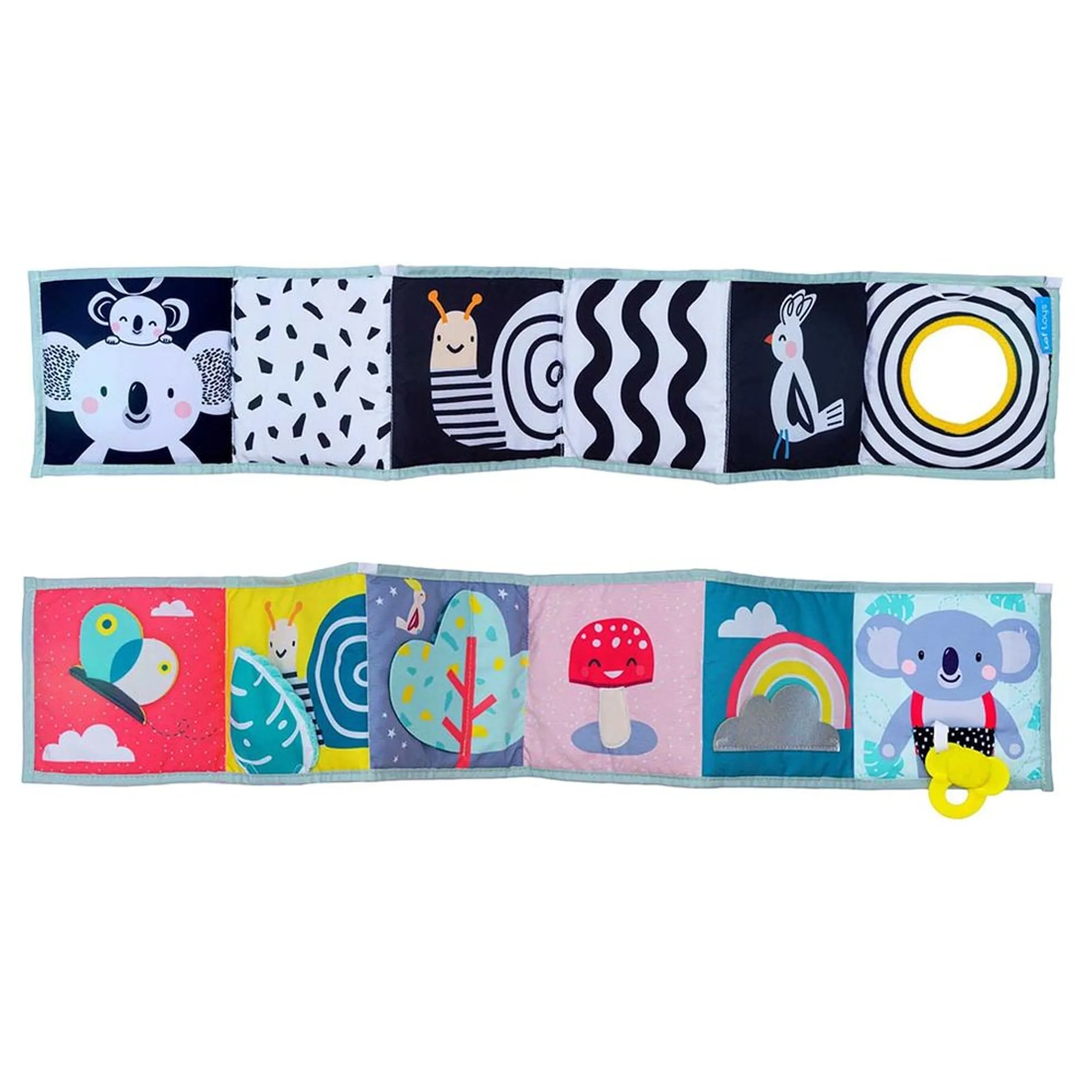 Taf Toys Koala Clip On Pram Baby Book - Suitable for 0 month and above